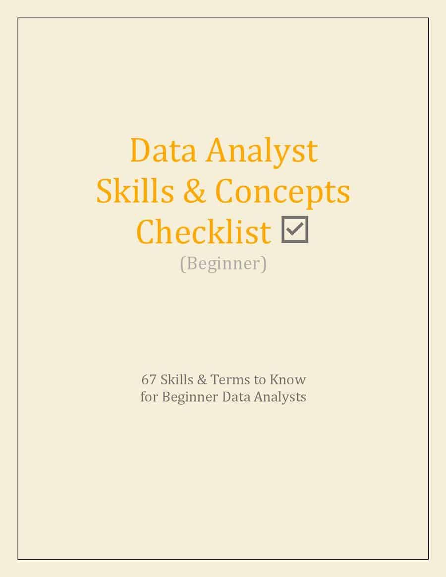 Data Analyst Checklist Analyst Answers 9074